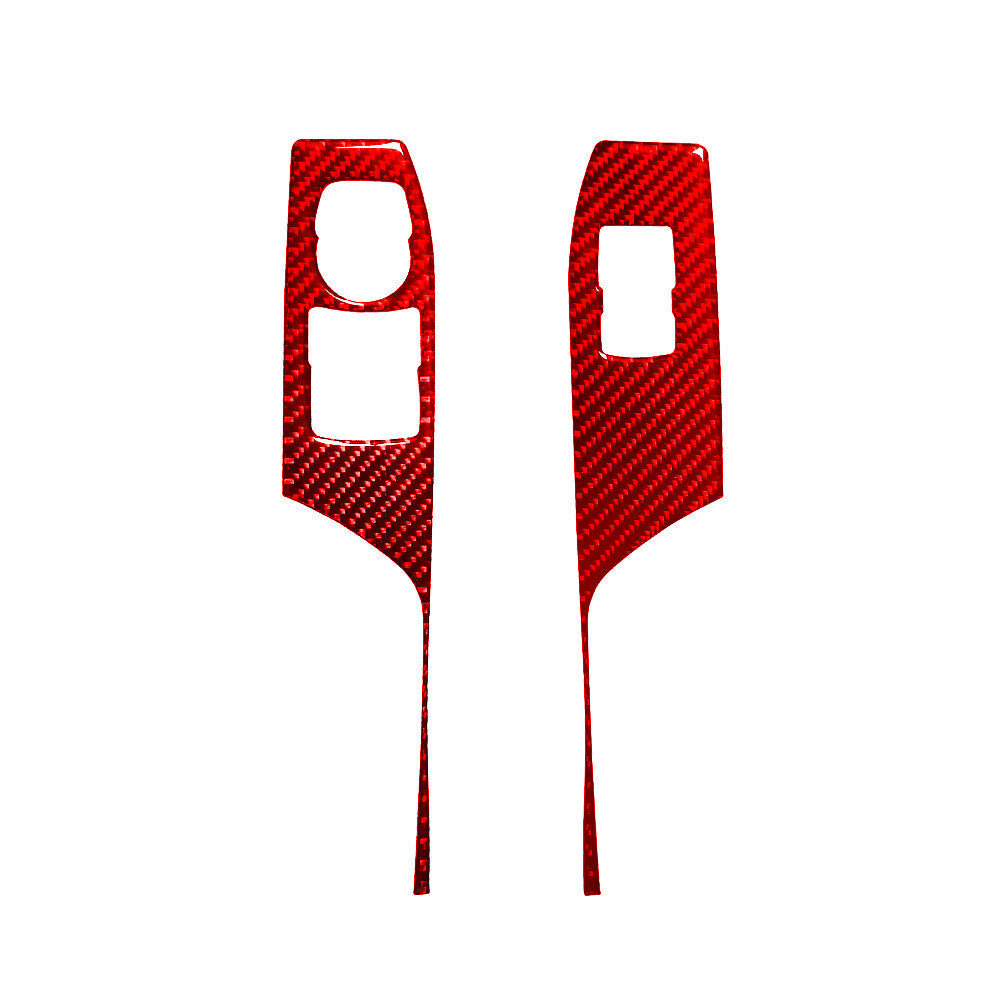 4Pcs Carbon Fiber Window Lift Panel Switch Cover Trim for Chevrolet Camaro 16-18