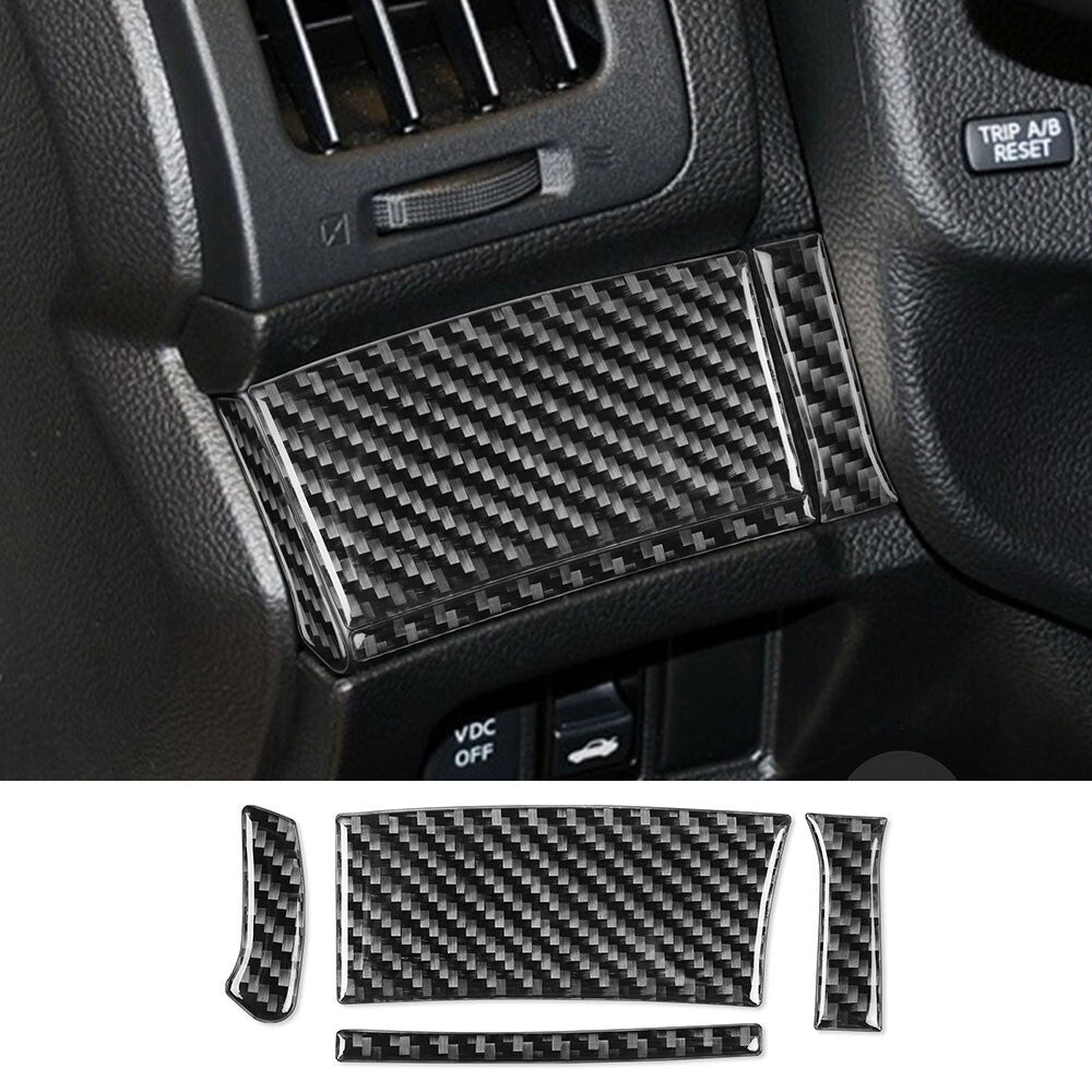 Carbon Fiber Steering Wheel Button Left Side Panel Trim for Infiniti G37 2010-13