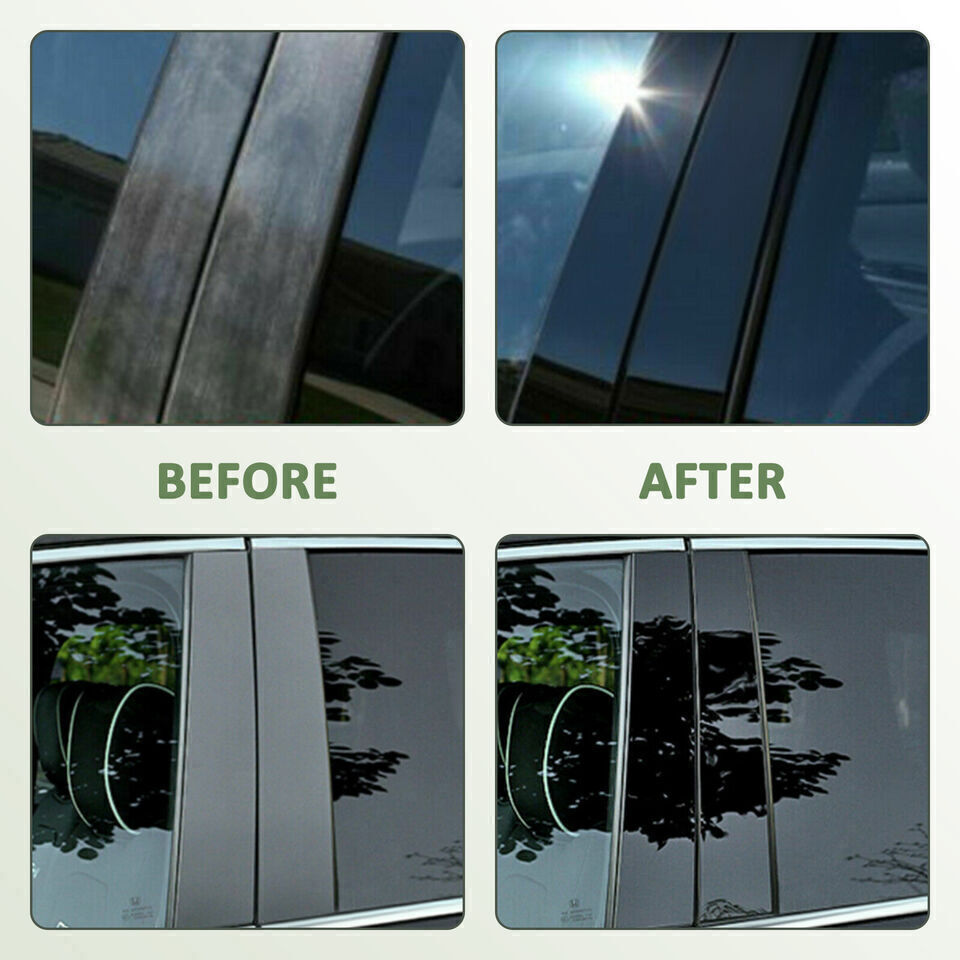 6P Piano Black Pillar Posts Door Window Molding Strip Trim for Kia Forte 2019-22