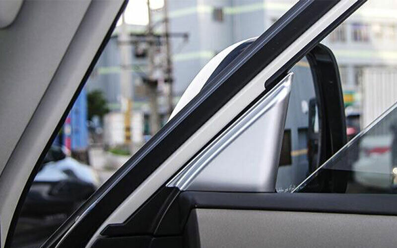 Matte Silver A Post Front Triangle Cover Trim 2PCS for Nissan Armada Y62 2017-20