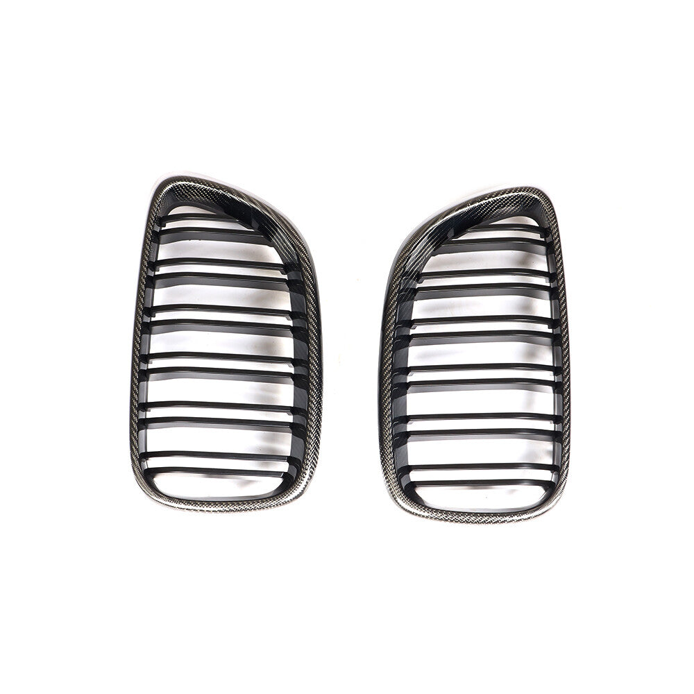 Carbon Front Grille Grill Double Line Matt Black for BMW 2Series F22 F23 F87 M2