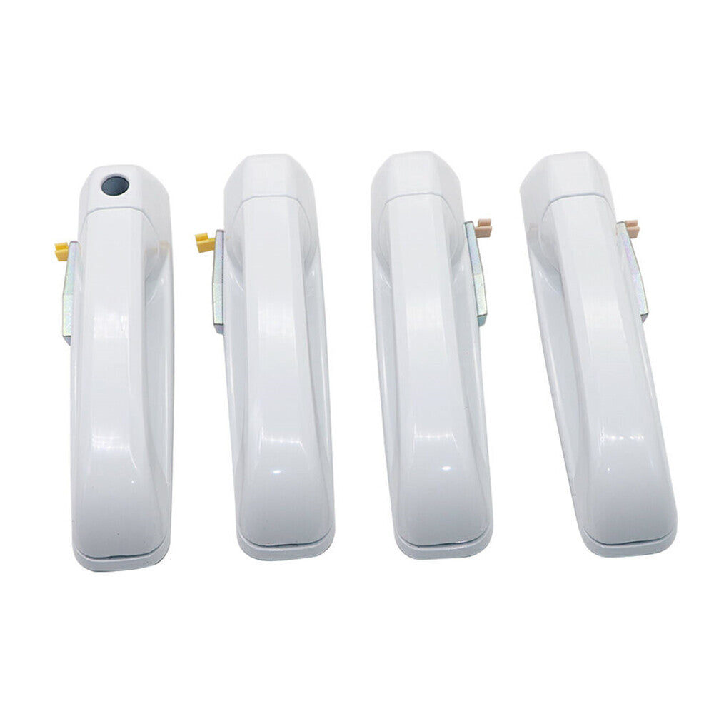 4x Car Bright White for Dodge for Ram 1500,2500,3500 Painted Door Handles 1GH21GW7AF