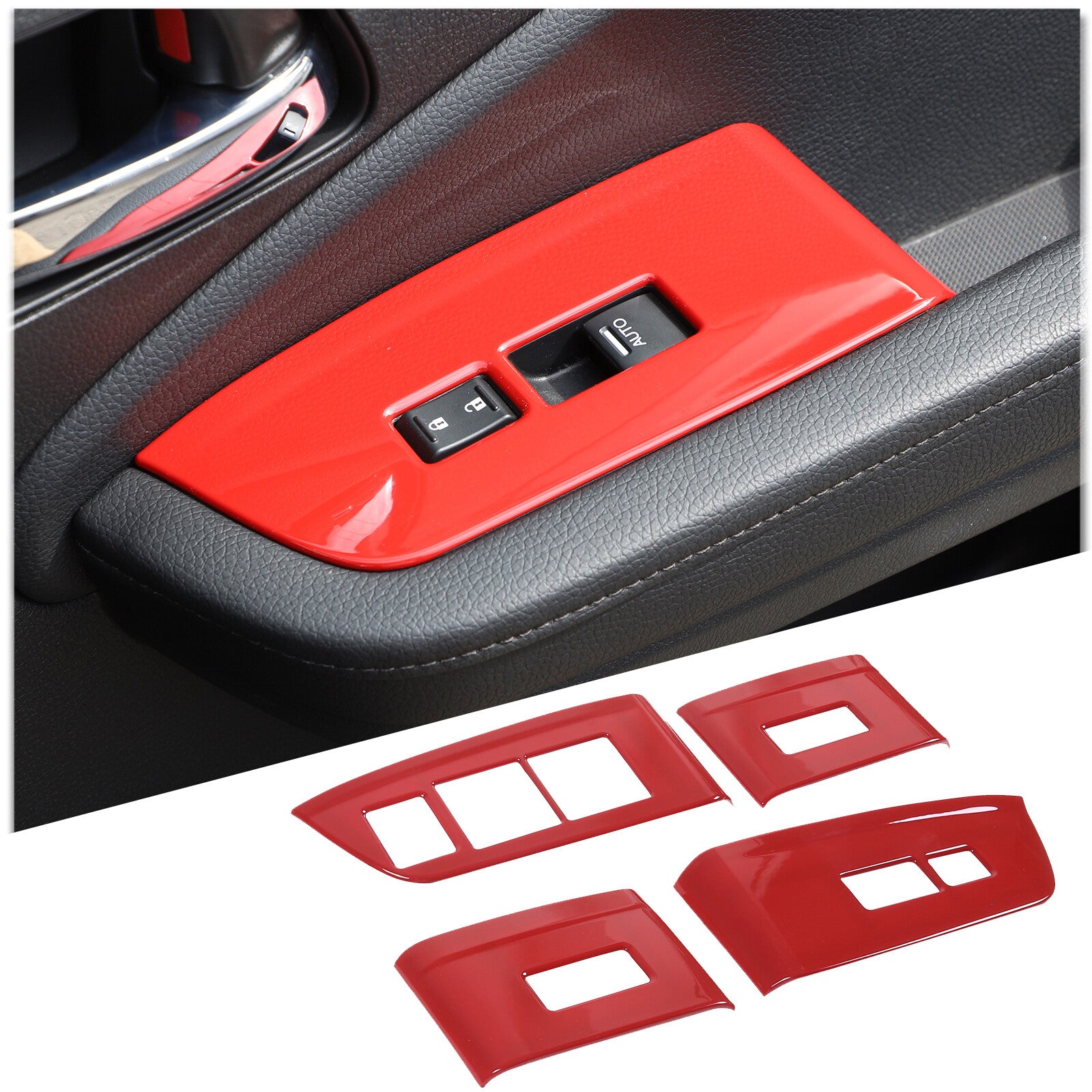 Red interior center control air socket trim cover for Toyota 86/ for Subaru BRZ 2022+