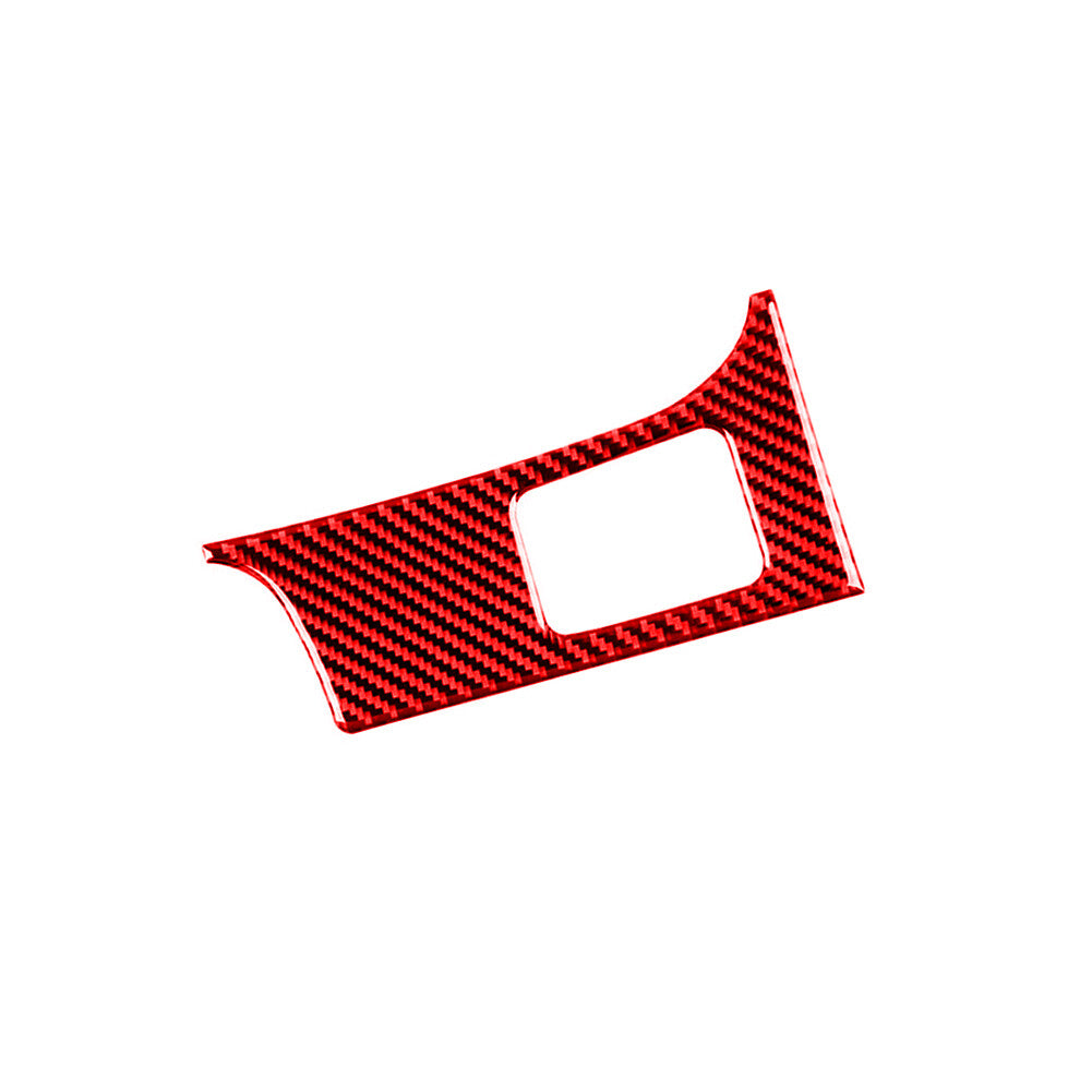 Red carbon fiber gear adjust switch trim for Porsche Taycan 2019-2022