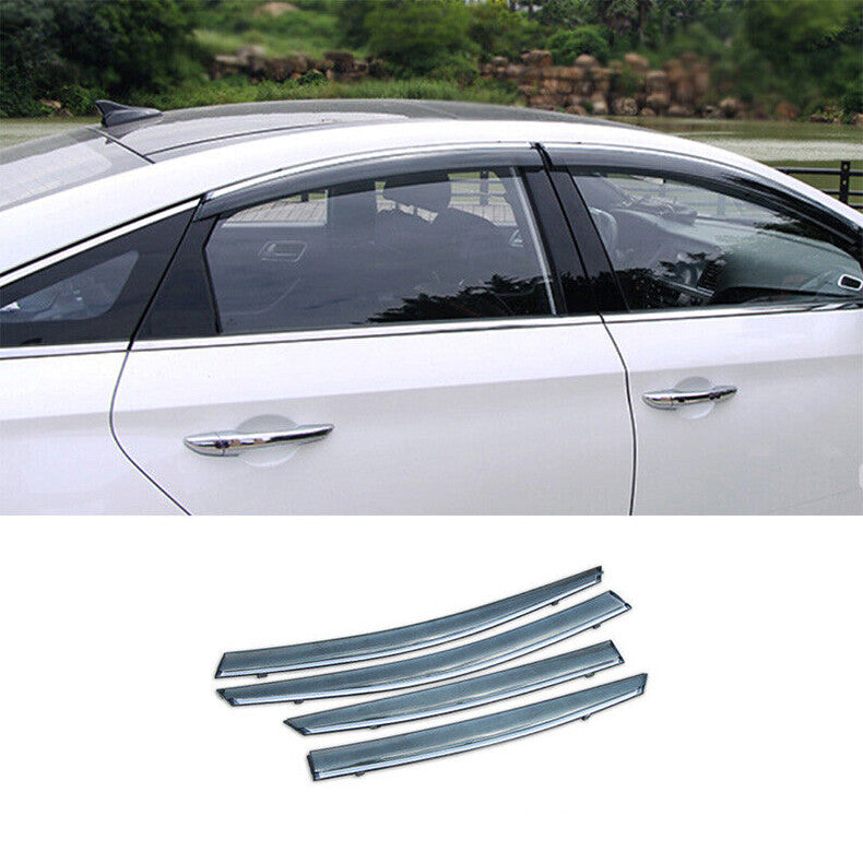 for Hyundai Sonata 2015-2019 Car Window Visor Vent Shades Sun Rain Guard TRIM 4x