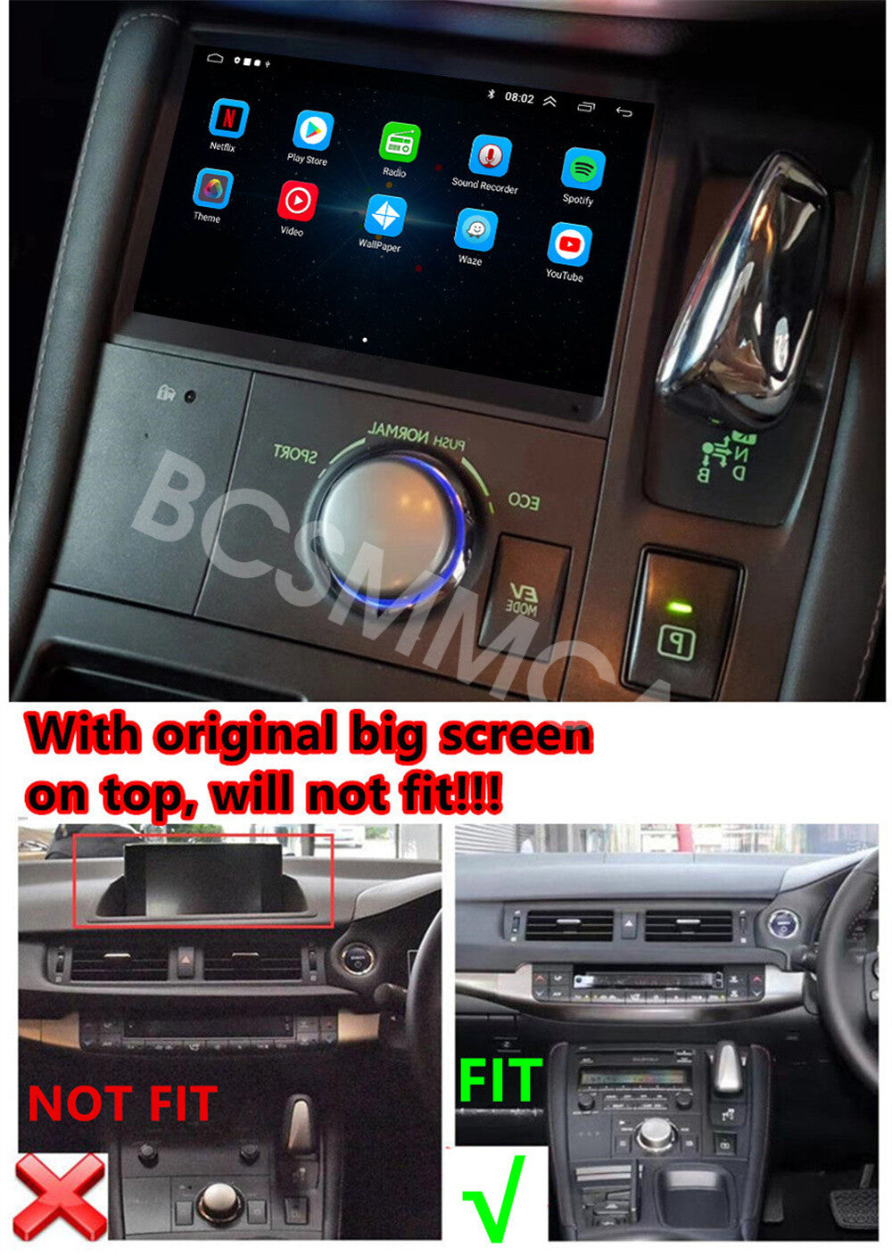 7in Car Stereo Radio USB GPS Navi WiFi Fit for LEXUS CT200H CT200 2011-2022