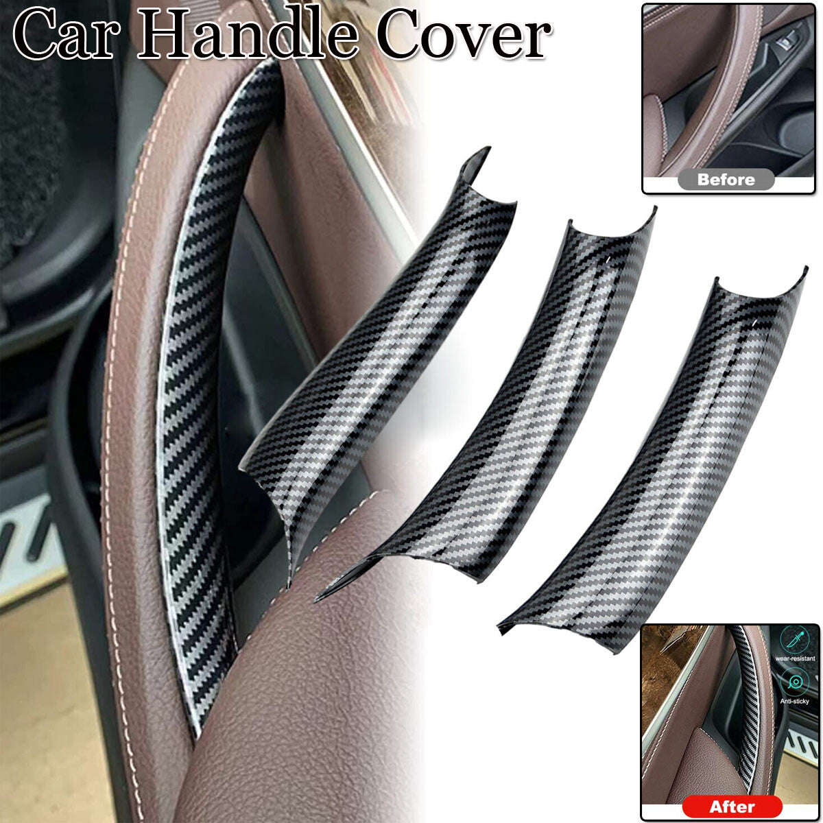 Interior door handle panel pull-out cover suitable for BMW X5 X6 E70 E71 2007-13 Carbon Fiber