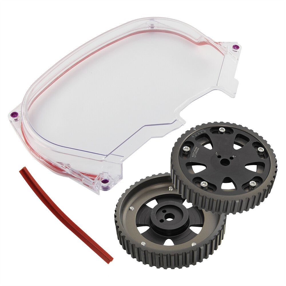 Clear Timing Belt Cover + Cam Gear for Mitsubishi Lancer EVO 4 5 6 7 8 4G63 2.0L