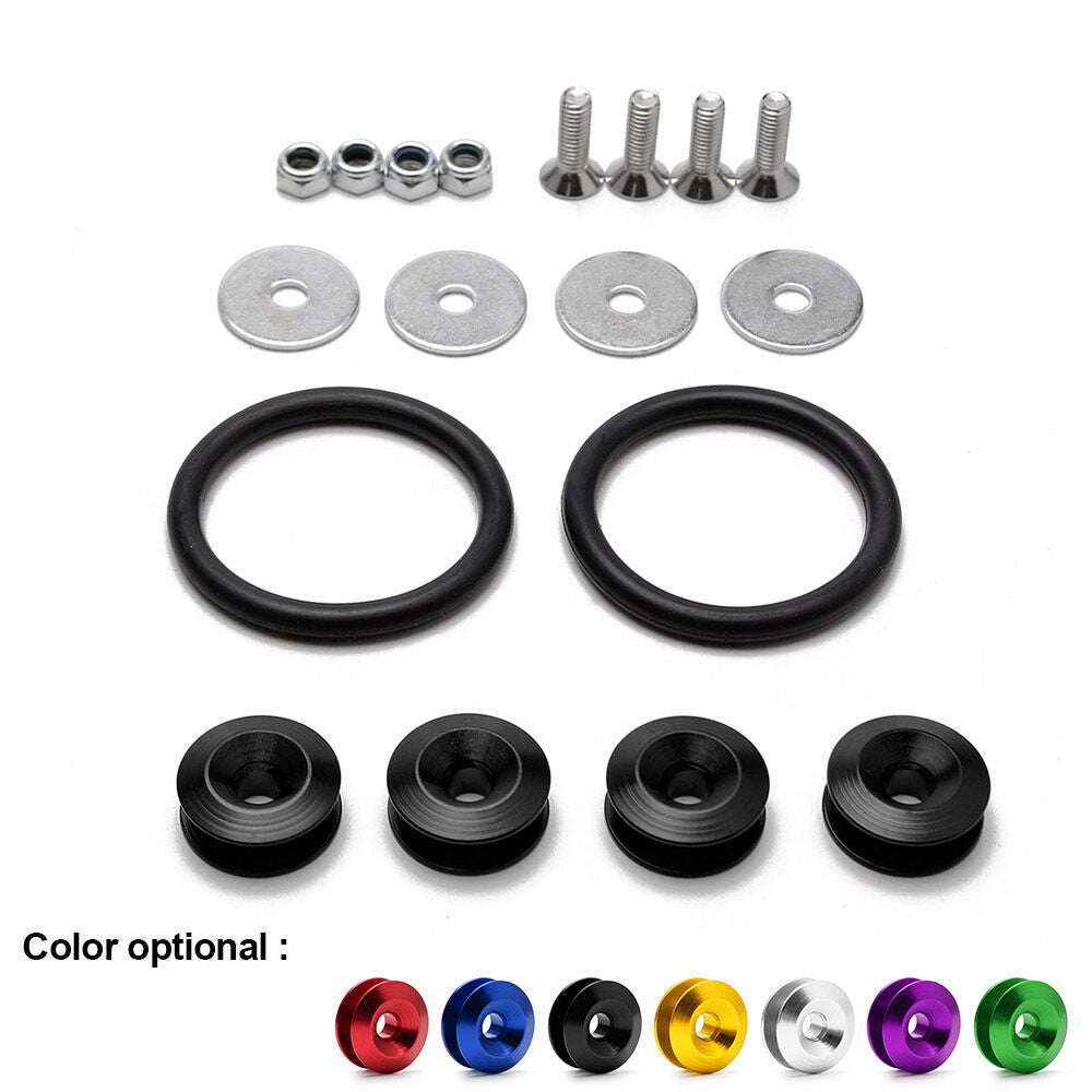 JDM Black Quick Release Fasteners For Car Bumpers Trunk Fender Hatch Lids Kit