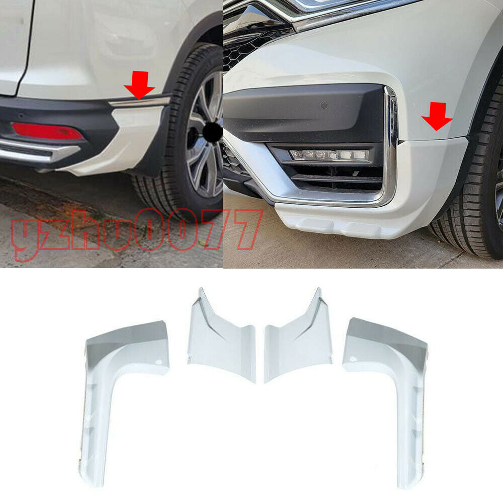 for Honda CR-V CRV 2020-22 White Front Rear Bumper Side Lip Spoiler Splitter Kit