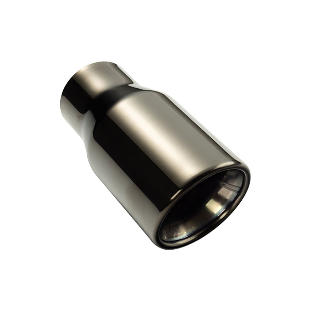 2.5'' Inlet Universal Welding Tail Tip Exhaust Tips 3.5'' Outlet Black 180mm Tip