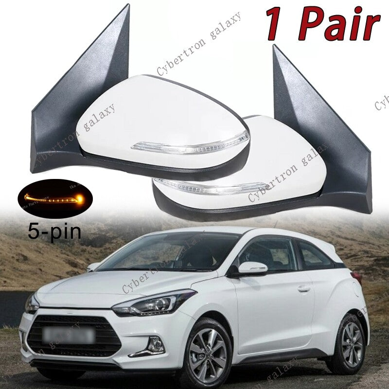 LHRH Door Rearview Mirror 5-Pin W/ Turn Signal for Hyundai I20 2016 2017