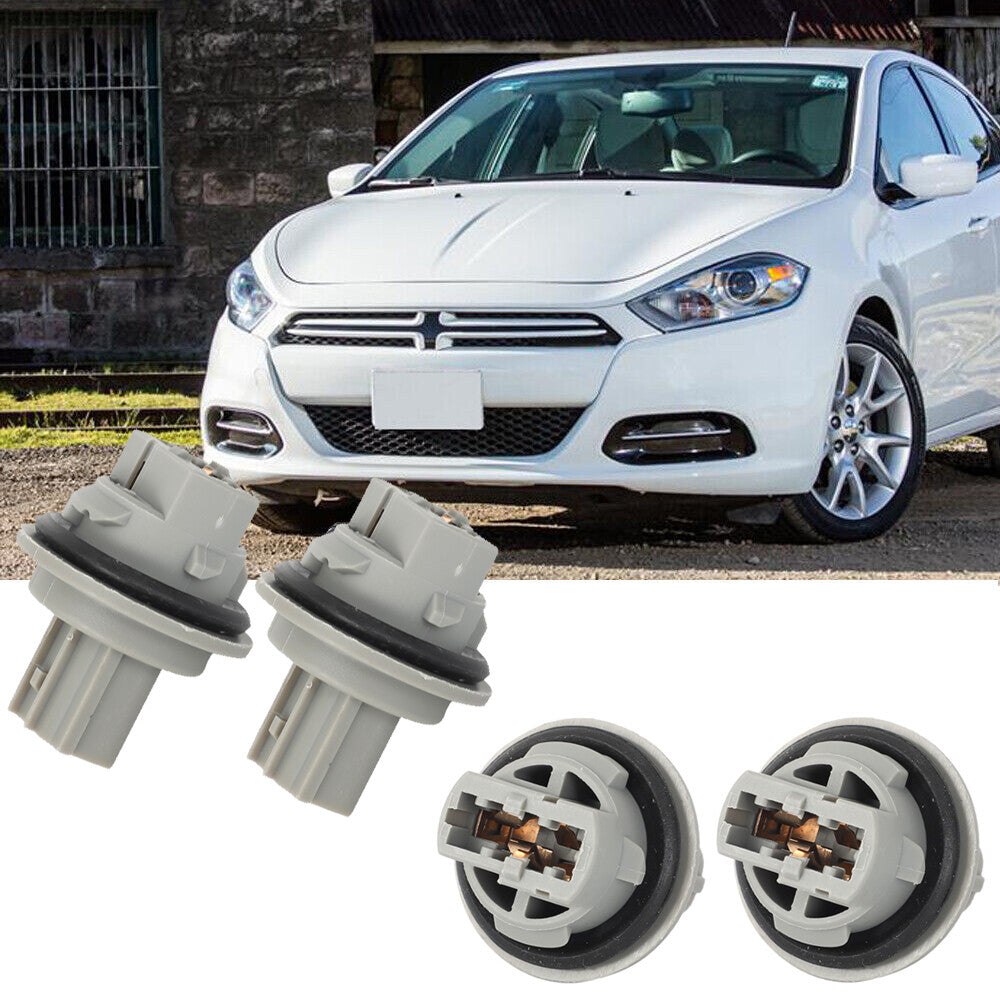 2PCS Front Park Turn Signal Lamp SOCKET For 2013-2016 for Dodge Dart 68186725AB