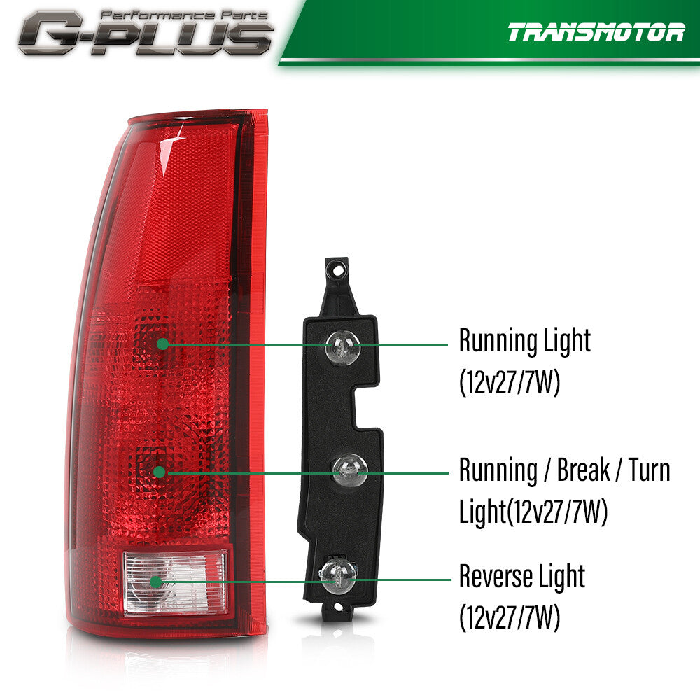 Taillights compatible with 88-99 for Chevrolet /JMC Silverado Tahoe for Sierra + connector circuit