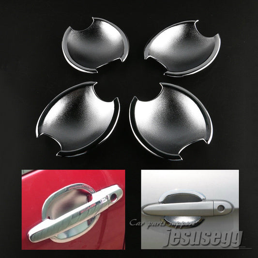 4X Chrome Door Handle Cup Bowl Bezel Trim for Nissan Qashqai Dualis 2008-2012