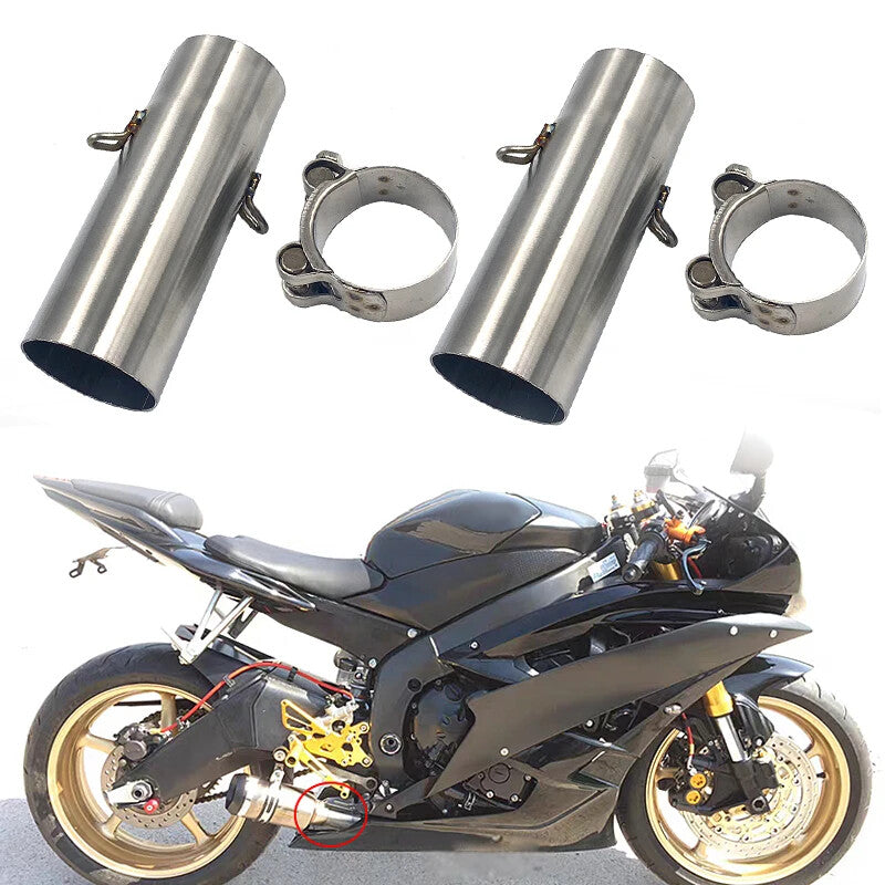 Exhaust Mid Pipe Slip On 45mm Muffler Stainless Steel for Yamaha YZFR6 2006-2016