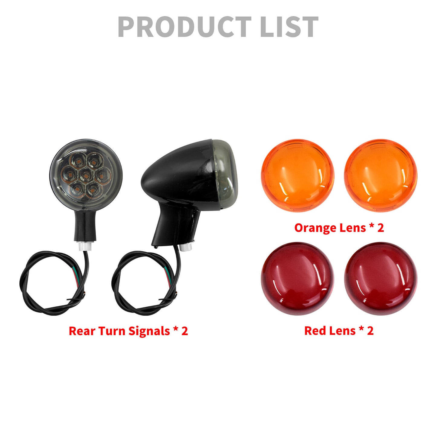 Black Rear Turn Signals Amber Light Bracket for Harley Sportster 883 1200 92-22