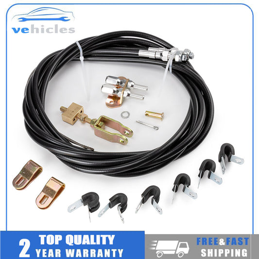 Emergency brake cable kit suitable for floor-mounted parking disc drums. Compatible with Wilwood 330-9371