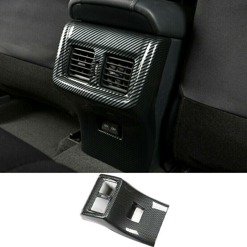 for Toyota Venza 2021-2023 Carbon Look Rear Air Outlet Anti-Kick Vent Cover trim