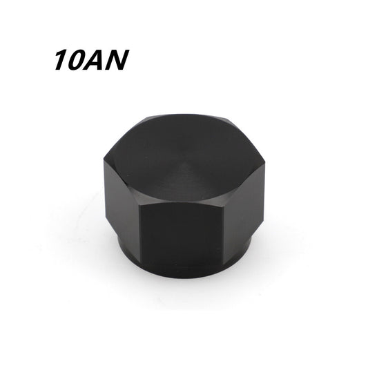 1-Pack Black - 10 Female Head AN Speaker Accessories Cap 10 AN Block Aluminum