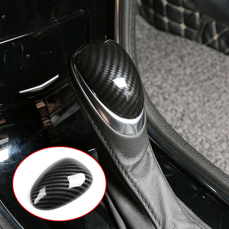 for Cadillac SRX 2013-15 Carbon Fiber ABS Console Gear Shift Knob Cover Trim 1P