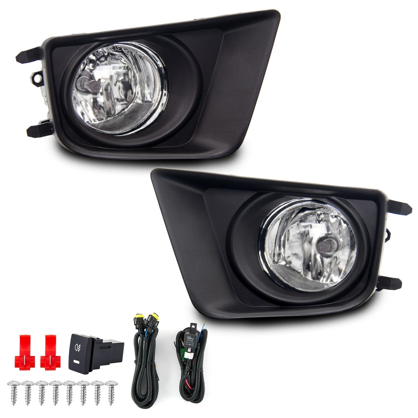 Suitable for 2012-2015 for Toyota Tacoma fog lights with cover, protection, and switch.