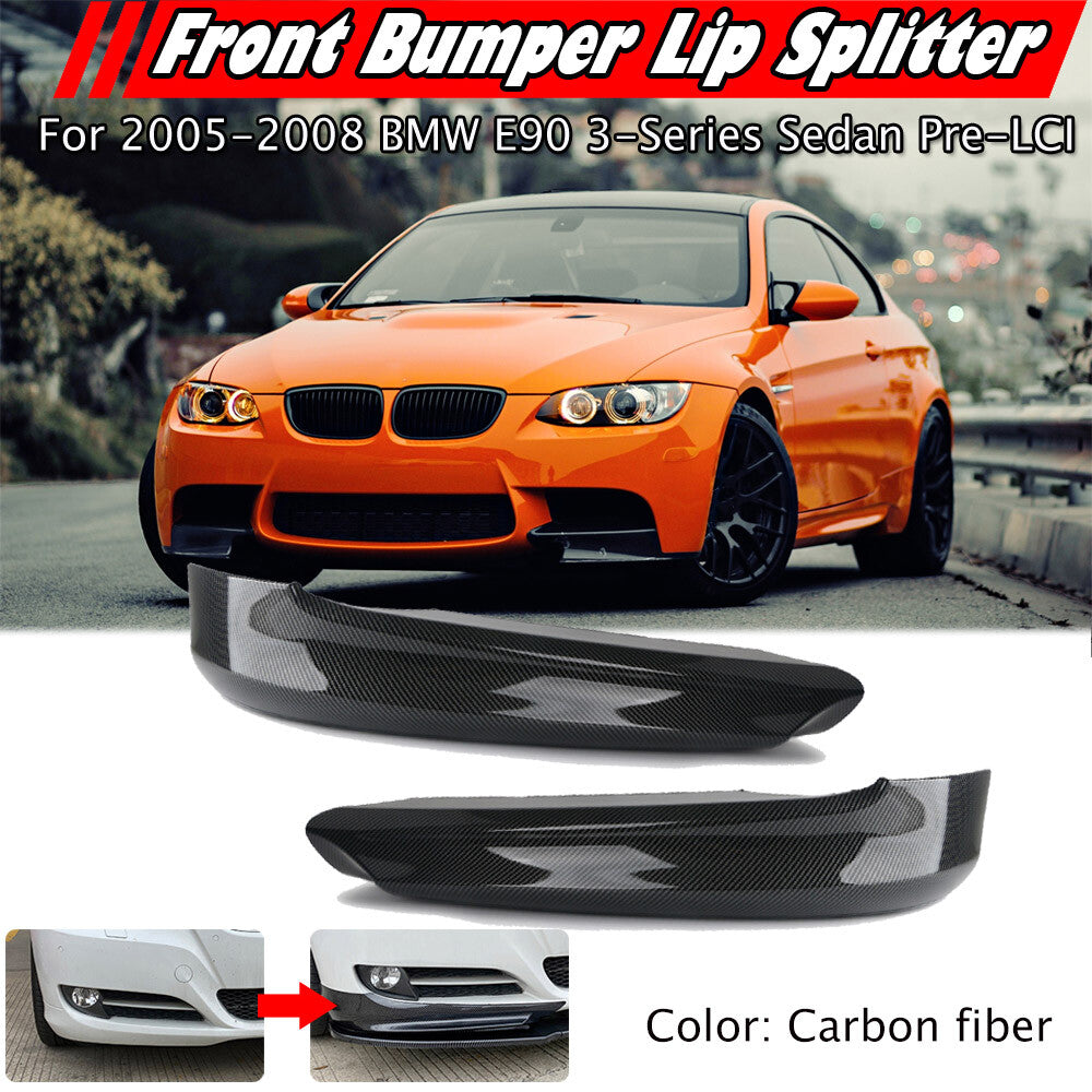 Carbon fiber front bumper splitter boiler suitable for 2005-2008 for BMW E90 4D Sedan