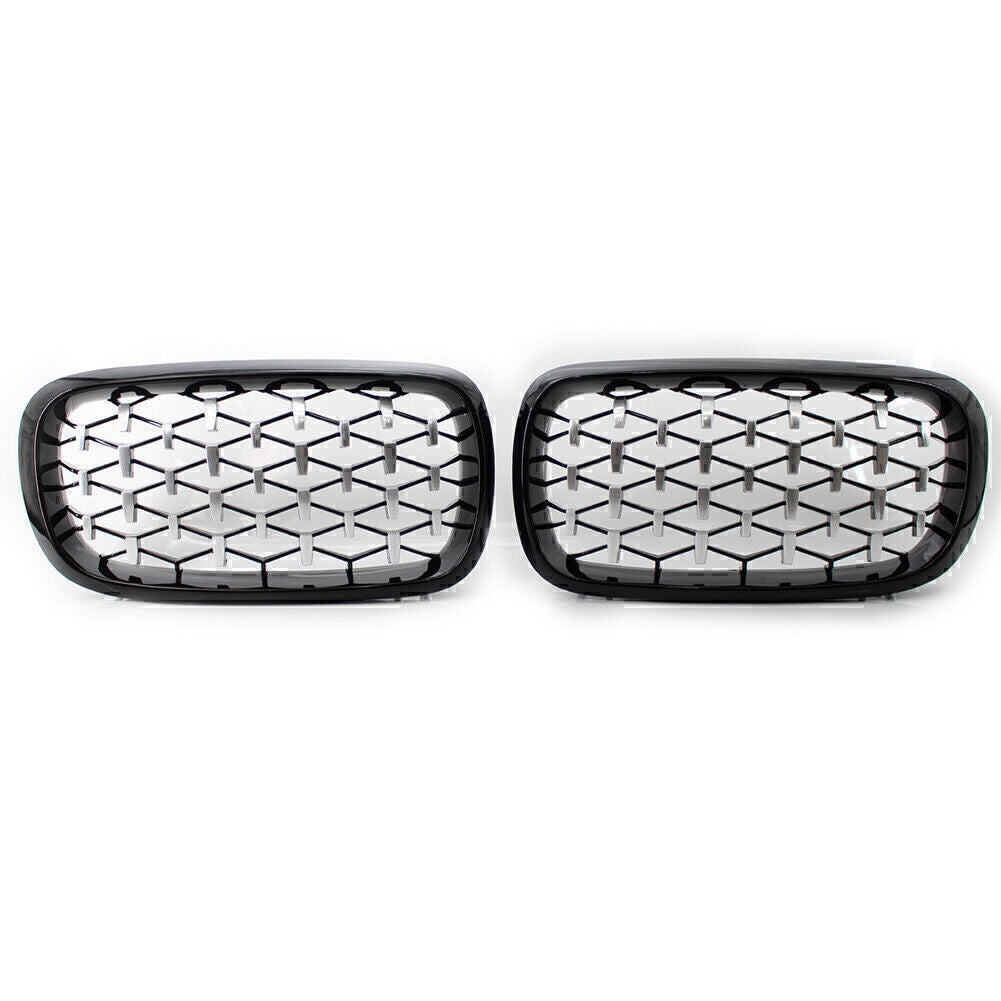 Car Front Black Grille Chrome Diamond Meteor Grill for BMW X5 F15 2014 2015 2016