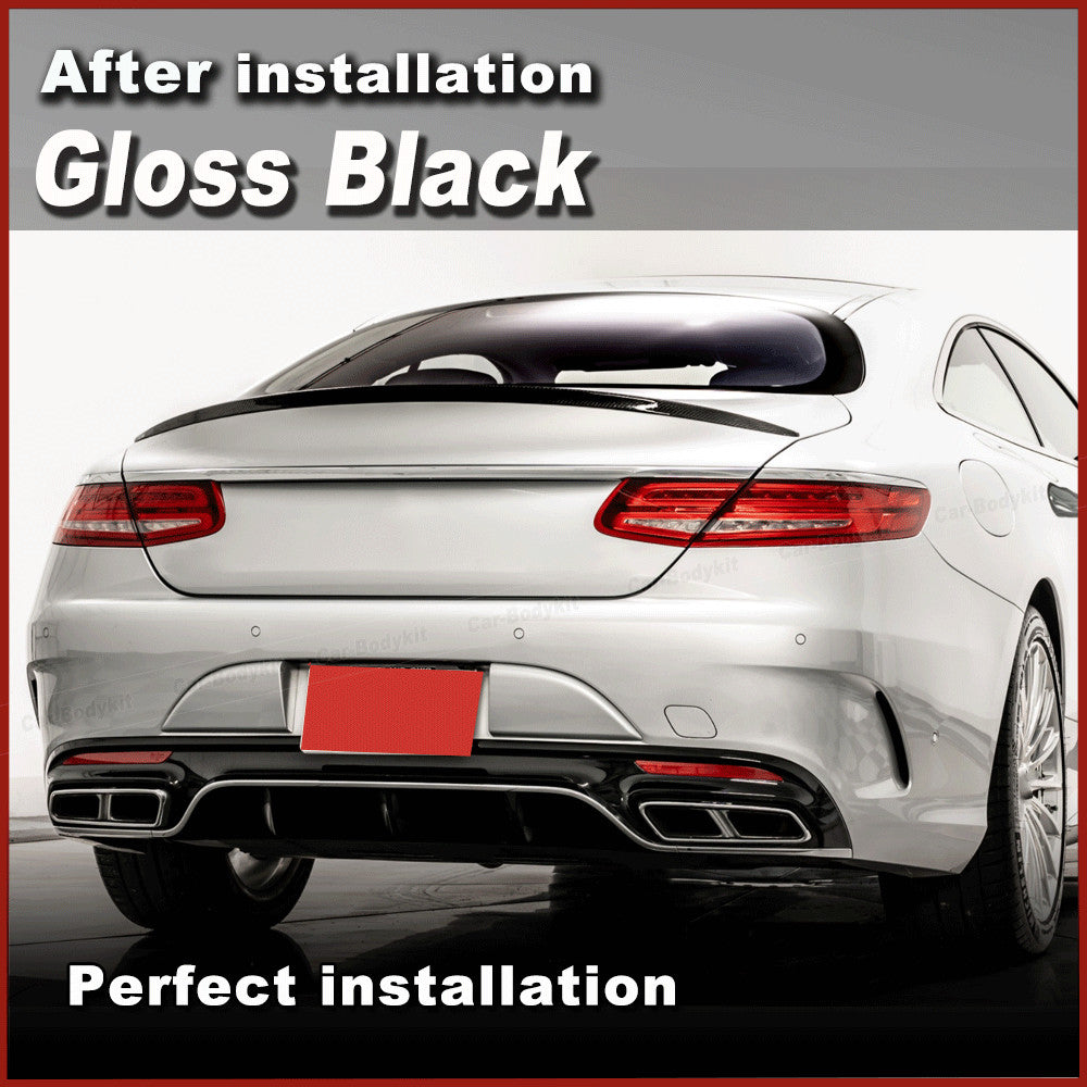 for Mercedes-Benz S-Class C217 S63 S65 AMG Coupe Gloss Black Trunk Spoiler Wing