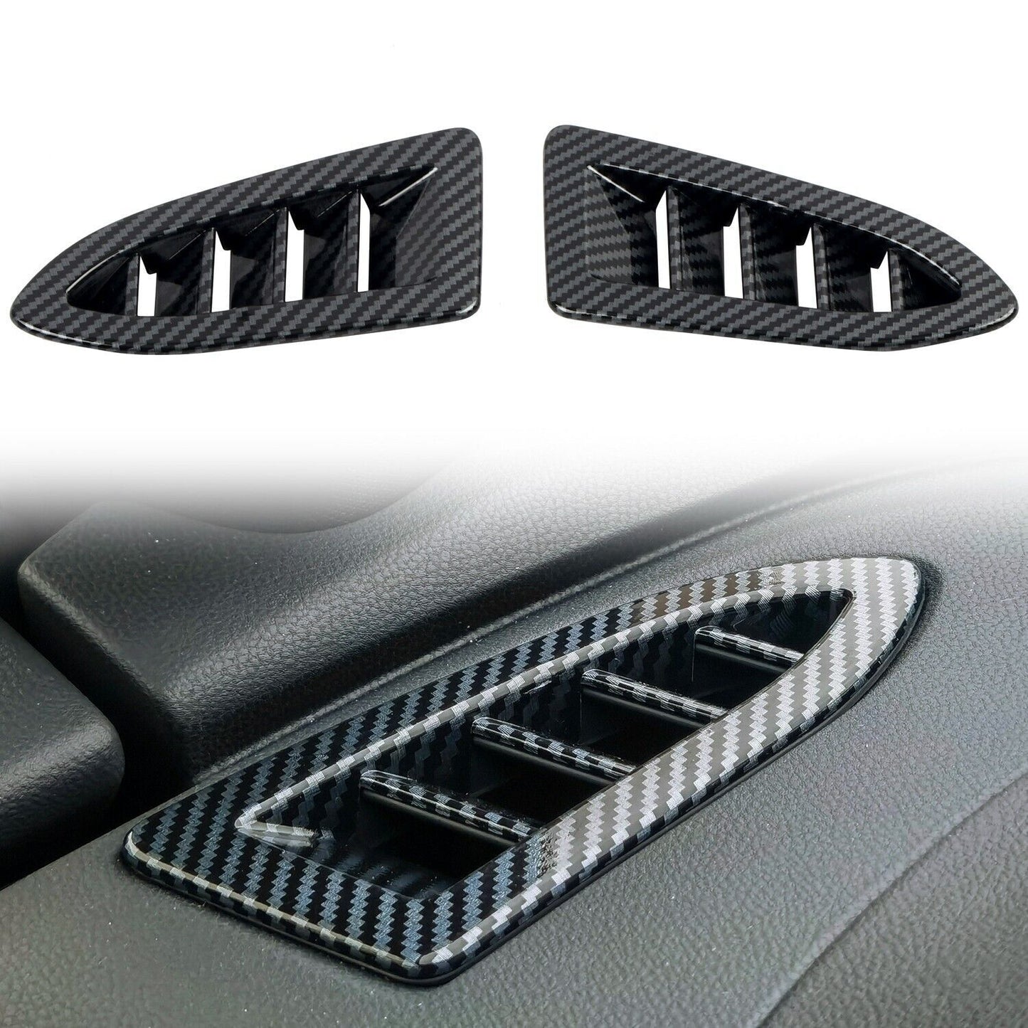 Carbon Fiber Look Inner Front Air Vent Cover Trim for Subaru WRX STI 2022 2023