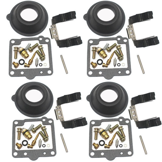 Carburetor 4 Sets Accessories Brass+Rubber Diaphragm Float FOR GS550 80-1982