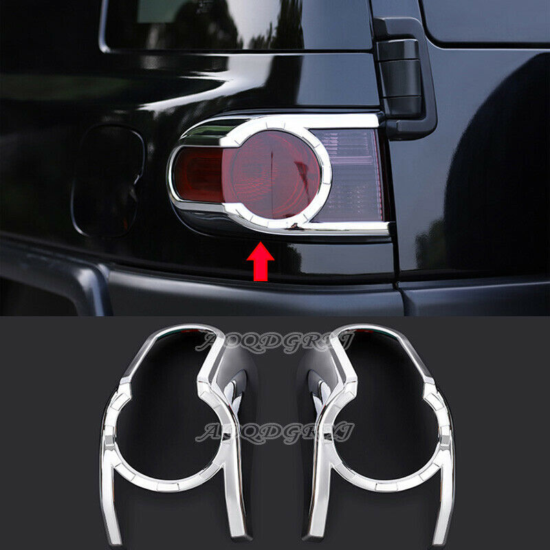 for Toyota FJ Cruiser 2007-2021 Shiny ABS Chrome Rear Tail Light Lamp Cover Trim