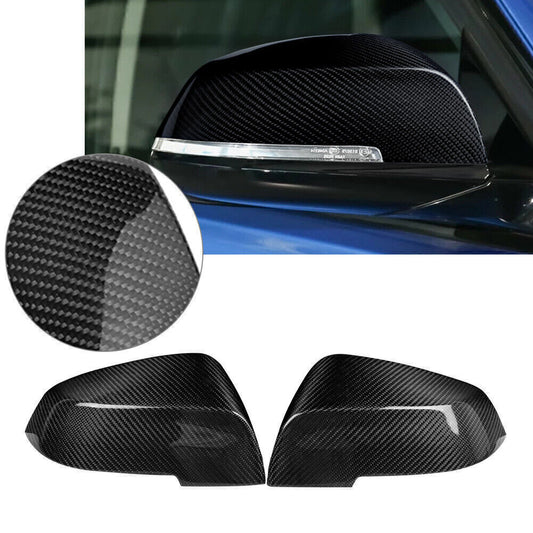 Carbon Fiber Mirror Covers Cap Replacement for BMW E84 F20 F22 F30 F32 F33 Pair