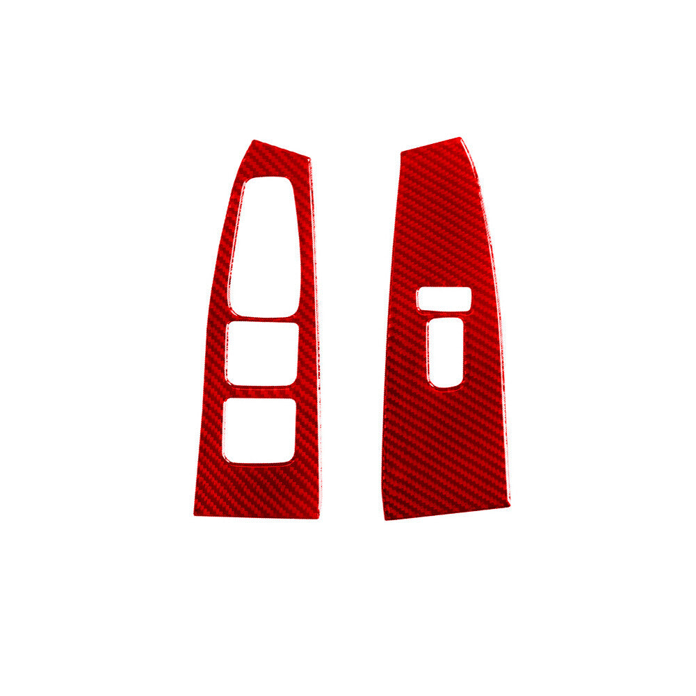 Red Carbon Fiber Front Door Control With Folding Trim Cover for KIA Sedona 15-16