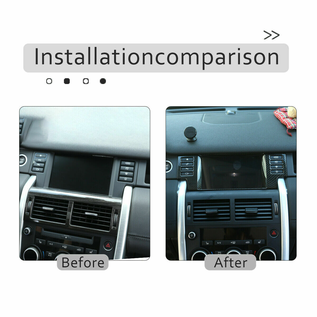4-piece set of red alloy air conditioning blade rings suitable for Toyota Tundra 2007-2013