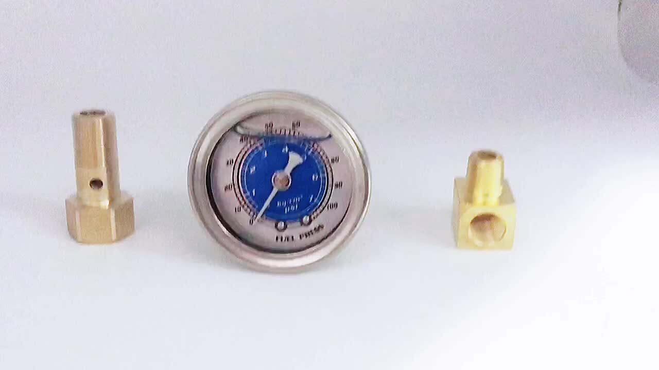 Fuel Pressure Gauge Liquid Filled 1/8 NPT 100PSI For VMS for Honda for Acura for Mitsubishi