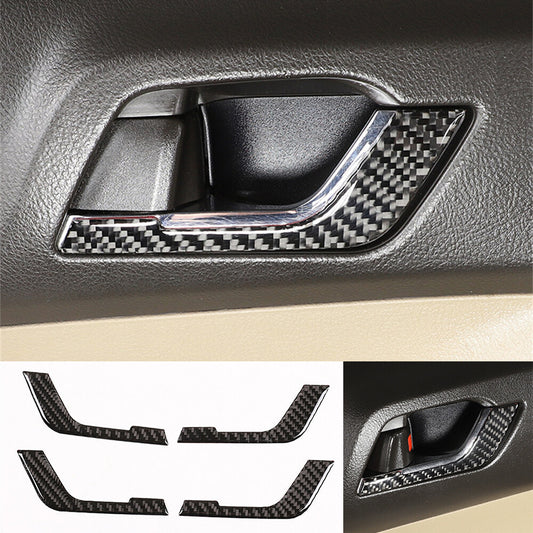 Carbon Fiber Interior Door Handle Panel Decor Trim for T@yota Highlander 2009-13