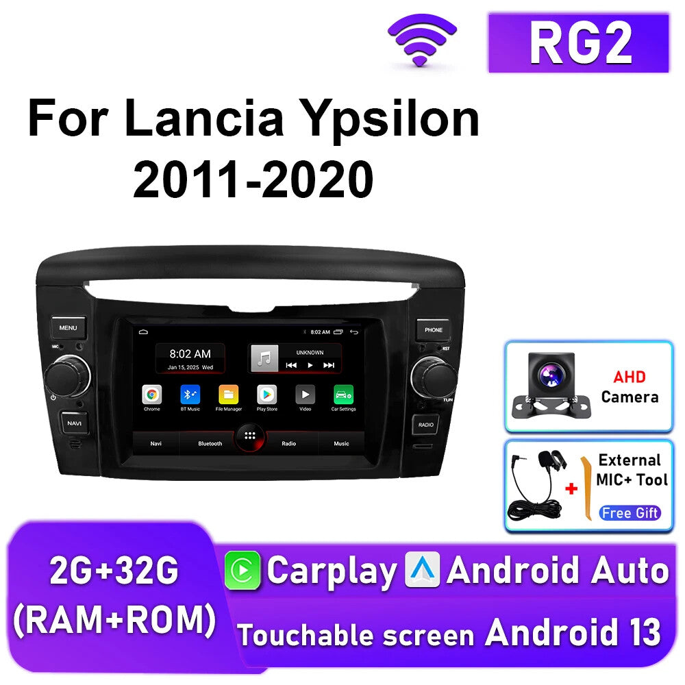 Car Radio for Lancia YPSILON 2011-2020 CarPlay Android GPS Multimedia Player