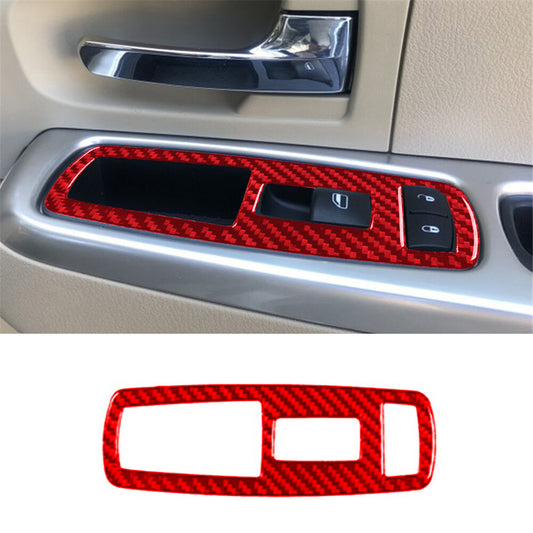 Carbon Fiber Passenger Side Window Lift Switch Cover for Jeep Liberty 2008-2012