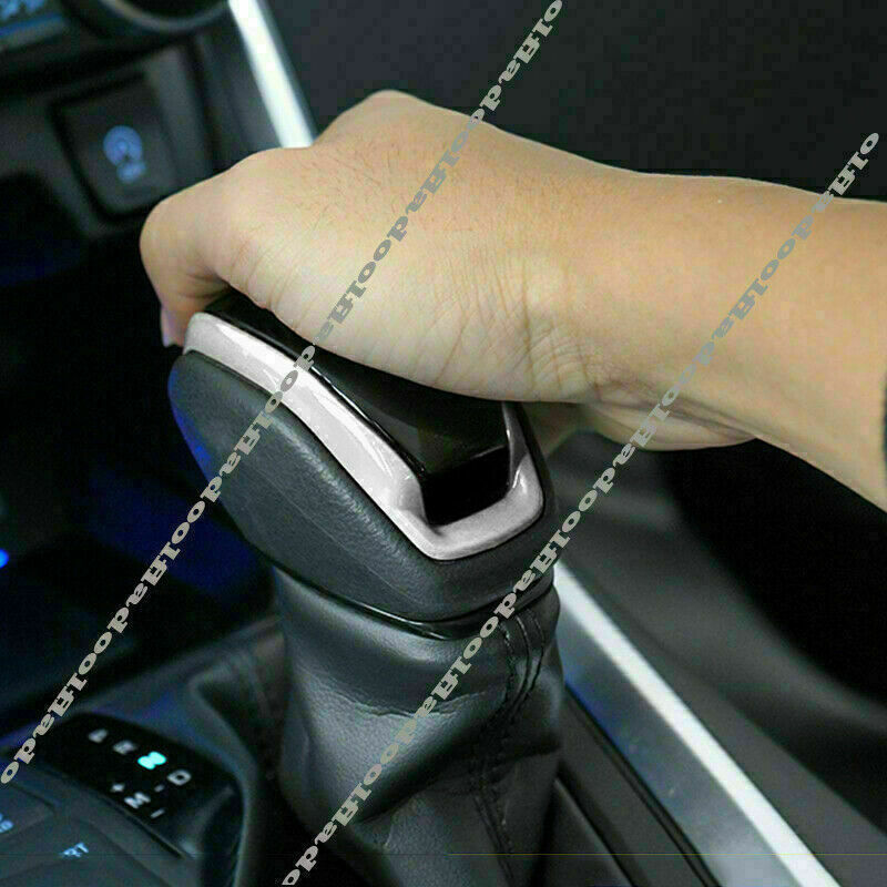 for Toyota RAV4 2019 2020 2021 2022 Silver+Black Look Gear Shift Knob Cover Trim