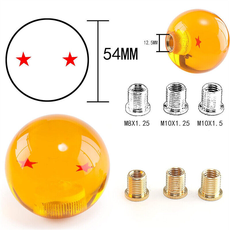 1Pc Dragon Ball Z Manual Transmission Ball Gear Shifter Shift Knob 2 Star Orange