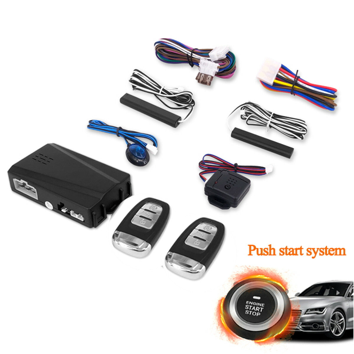 Car alarm security system automatic remote central locking kit keyless door locks