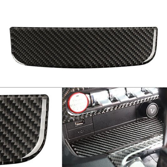 for Ford for Mustang 2015 2016-2019 Carbon Fiber Interior Storage Box Trim Cover
