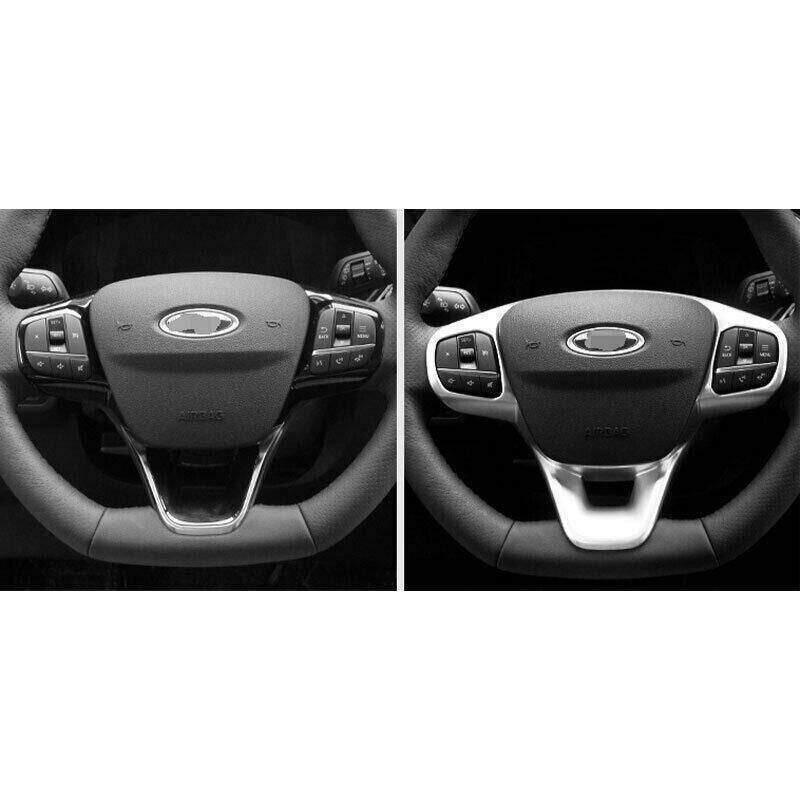 for Ford Escape Kuga 20-22 Matte Silver Inner Steering Wheel Frame Cover Trim 1X
