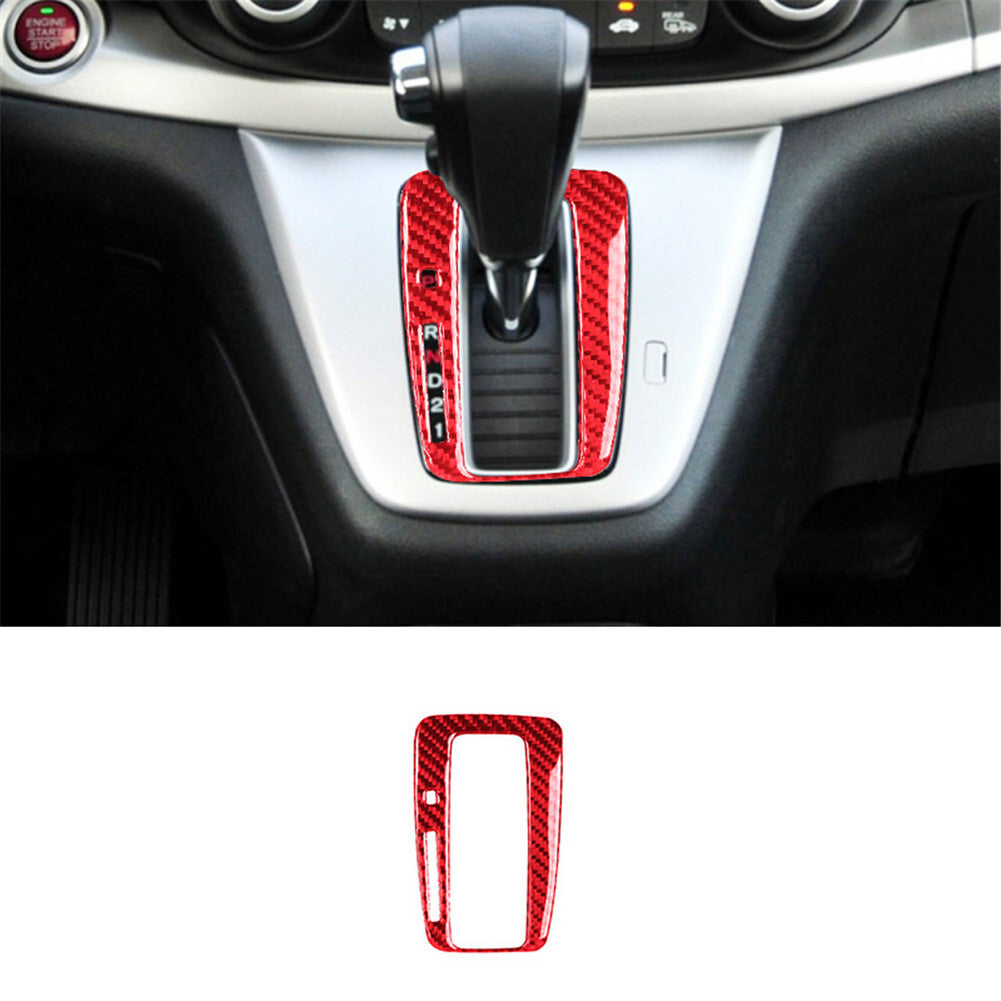 Red Carbon Fiber Automatic Transmission Panel Trim for Honda CRV CR-V 2012-2016
