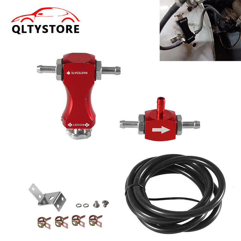 Adjustable Tee Manual Turbo Boost Controller Bleed Valve Petrol Diesel Kit Red