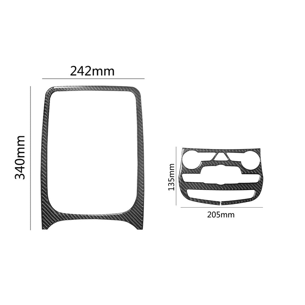 Carbon Fiber Central Console Panel Frame Trim for Dodge Durango 2014-20 Type A