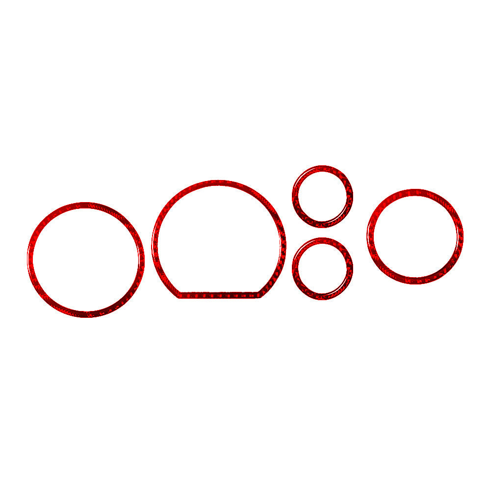Red 5 Speedometer Ring Frame Trim Cover Carbon Fibre for Toyota Tundra 2007-2013