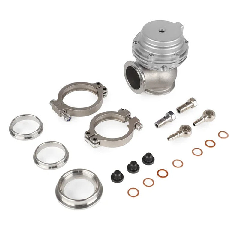 Silver 38mm external turbine Wastegate V-band flange 22PSI for manifold universal