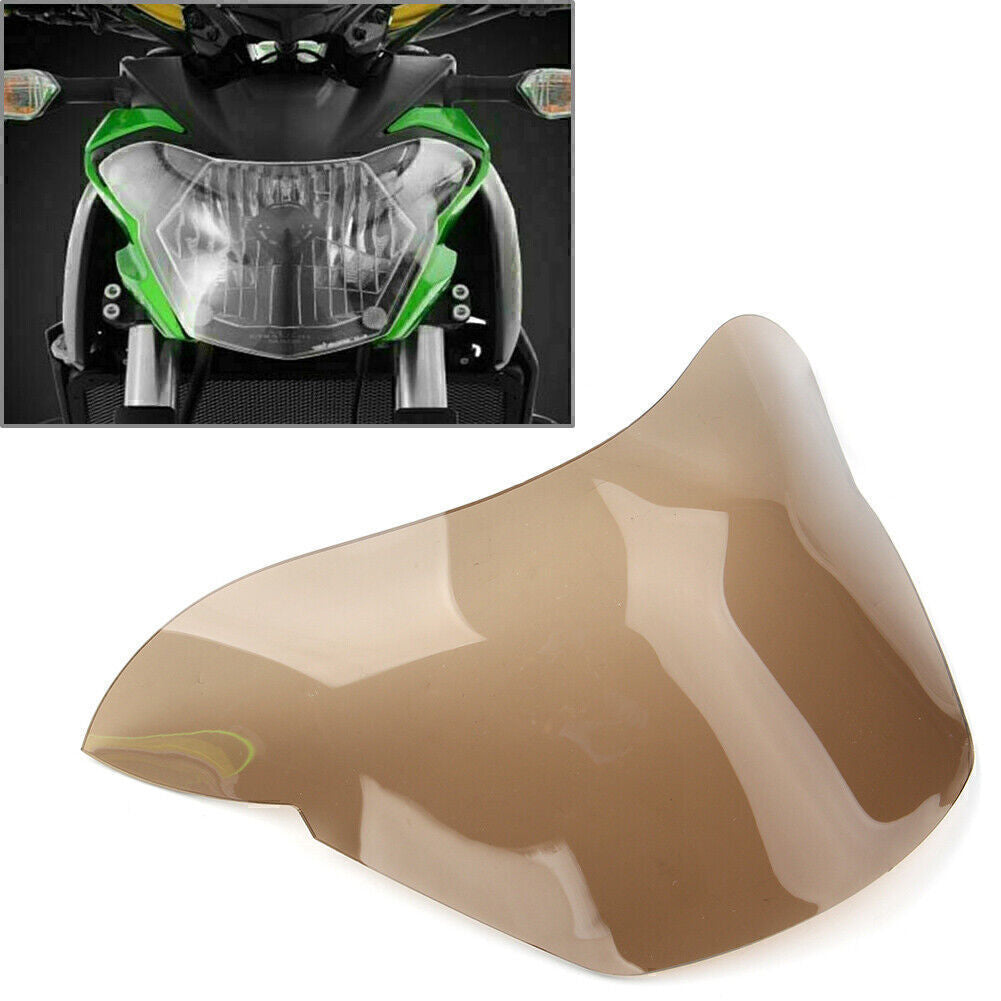 Front Headlight Guard Shield Screen Lens Cover Fit for Kawasaki Z650 2017-2018 Smoke